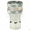 Dixon AG Series Agricultural Poppet Valve Coupler, 1/2-14 Nominal, Female BSPP, Steel 4AGBF4-PV